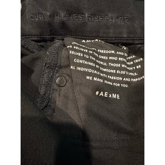 AE Next Level Curvy High-Waisted Flare Jean black size 6 - Picture 11 of 12